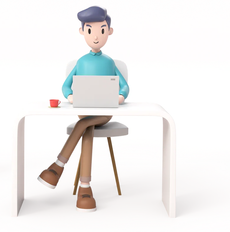 man working on a laptop