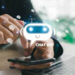 Man doing chat by mobile