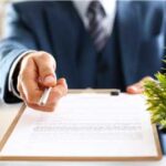 Man presents document