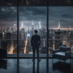 man seeing outside through the window