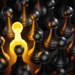 Leadership concept by chess